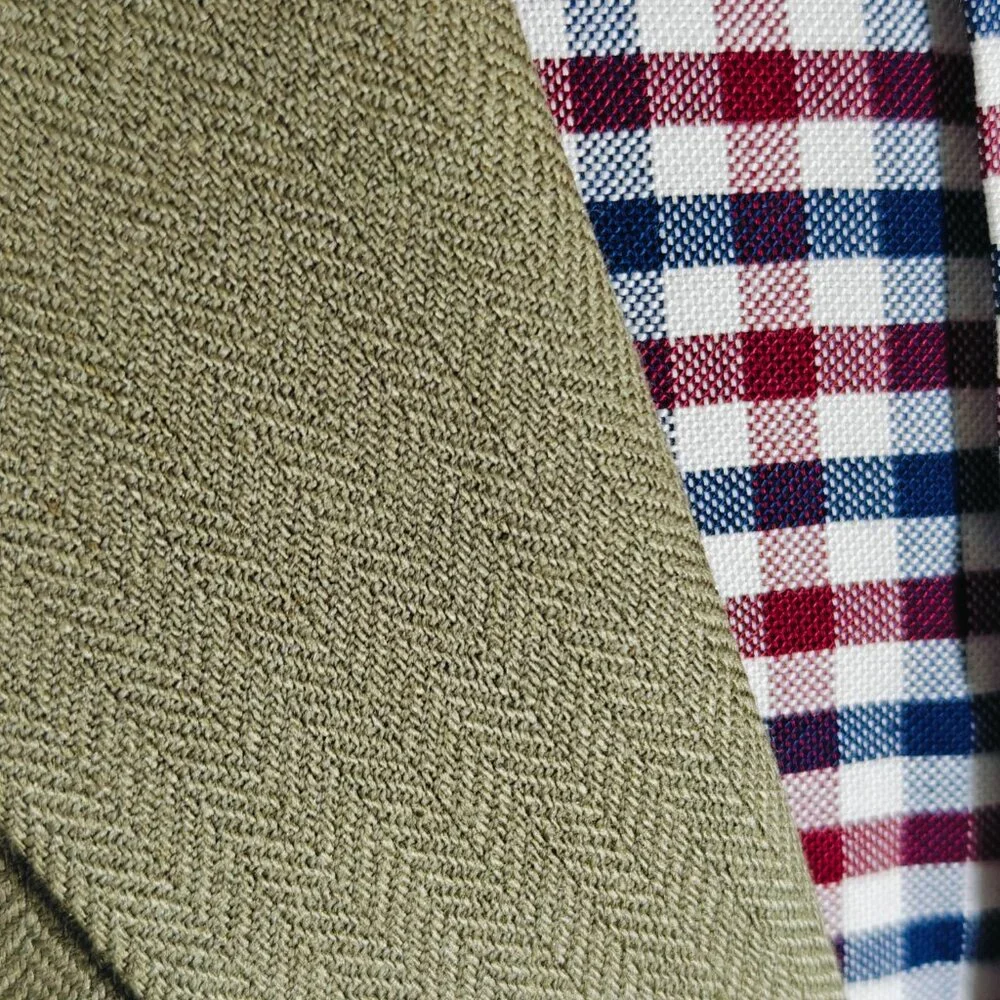 Nautica Lord Taylor Men's Sport Coat‎ Blazer Brown Herringbone Silk Wool Sz 44L